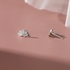 QYHH045 Women's Earrings, Flower, Lotus, Cute, Small, Stud Earrings, Gold,