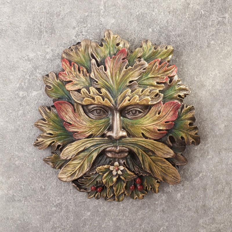 Veronese Design Greenman Wall Plaques (Polystone, Summer Small)