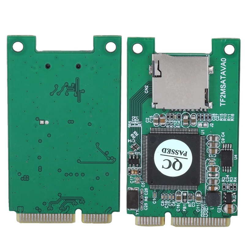 Micro SD TF Card to Mini PCI-E mSATA SSD Adapter