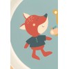 Sigikid Plate Bear & Fox rPET "4 Friends" Blue, One