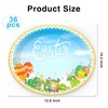 Disposable Easter Paper Plates, 36-Count Large Heavy Duty Oval Dessert
