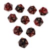 Yiotfandoll 10 Pieces Polyhedral Dice Set D20 Dice 20mm Acrylic