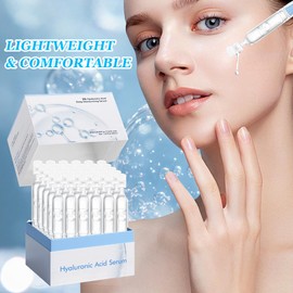 WAWJ® Hyaluronsäure-Serum für das Gesicht, Ultra-Hydrating Vials Skin Care Strafft die Haut, nicht fettende Formel, zieht schnell ein, 30PCS