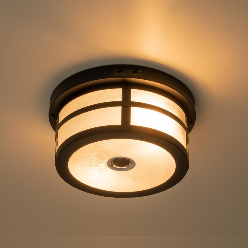 OUPAVOCS Motion Sensor Outdoor Ceiling Light, Flush Mount Front Porch