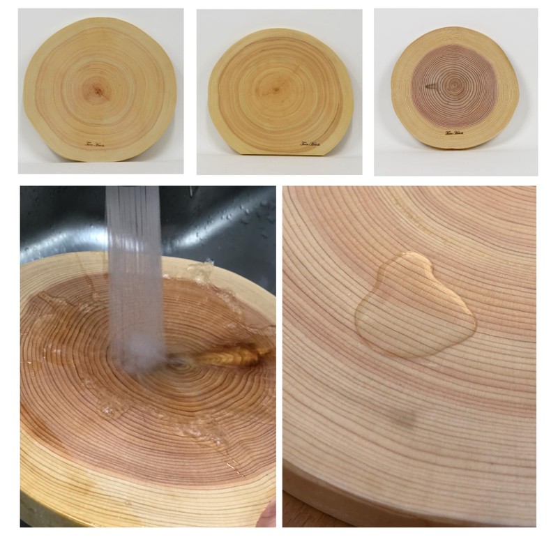 Cypress Annual Ring, Natural Single Board Cutting Board, Cooking Plate,