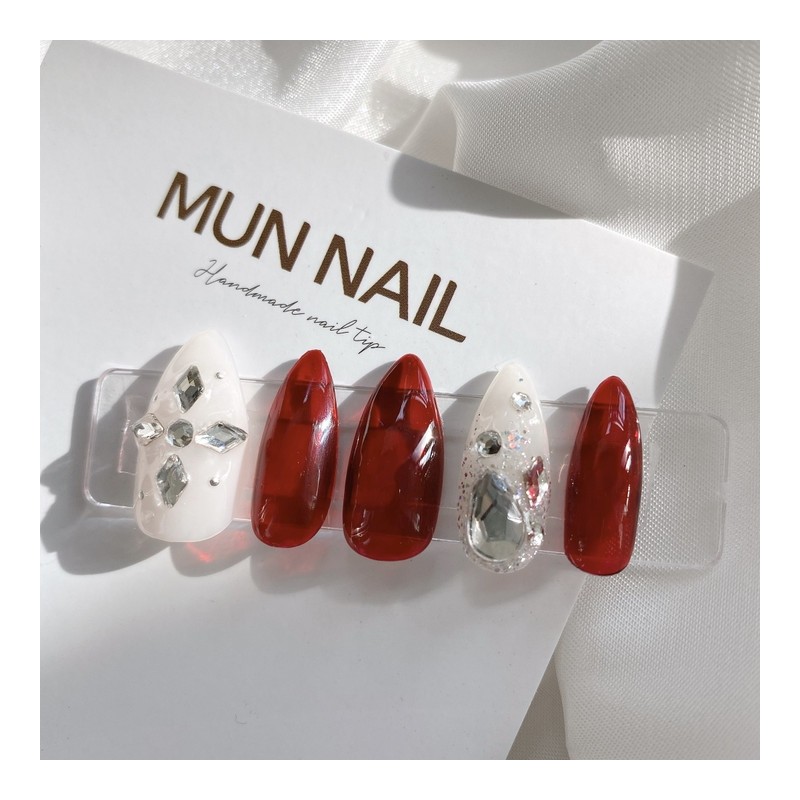 MunNail Snowflake Nail - Round / MunNail 눈꽃네일 - 라운드