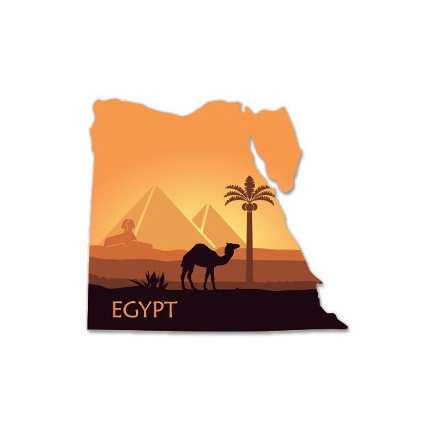 GT Graphics Egypt Country Outline - 12" Vinyl Sticker Waterproof Decal