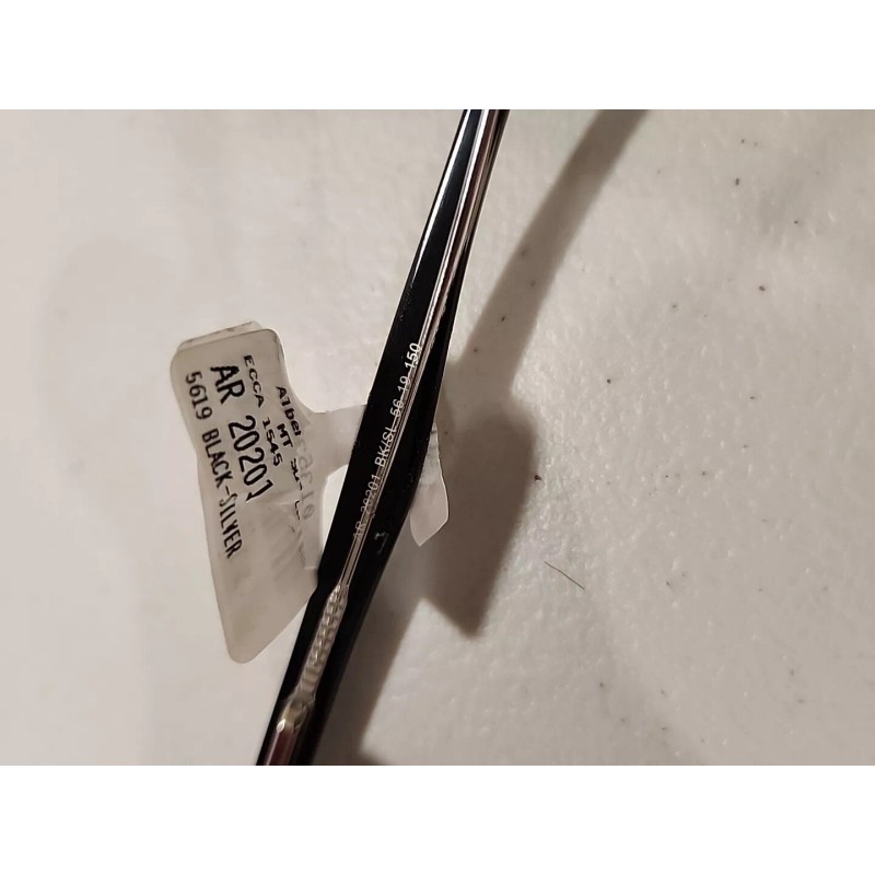 Alberto Romani Frame 20201 56-19-150 Black Silver. Spring Hinge