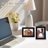 KINLINK 3.5x5 Picture Frames Black, Solid Wood Frames with Plexiglass