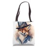 Fox With A Detective Hat. Fox Wearing Detective Hat, Animal
