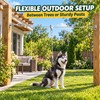 Outdoor Dog Tie Out Trolley Cable System Kit with Pulley,