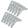10 Pcs 90-Degree Steel Weld on Gussets,1/4" Thick 5 Hole