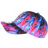 Hip Hop Honour NY Blue and Red Printed Flames Streetwear