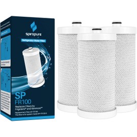 SpiroPure SP-FR100 NSF Certified Refrigerator Water Filter Replacement for WF1CB, WFCB, R-9910, 9910, 9913, NGRG-2000, RG-100, RC-200, RF-200, 46-9910, 46-9913, 240394501 (3 Pack)