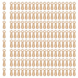 PATIKIL Extender Chain Teardrop, 400 Pcs Metal Tear Drop Dangle End Beads End Drop Charm Terminators for DIY Jewelry Findings Necklace Making Crafting Anklets, Light Gold Tone
