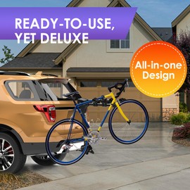 Young 4 Bike Rack Tilting Hitch Mounted with Convenient Pedal for Cars, SUVs and Trucks, Fits 1.25” and 2” Hitches, Carries 4 Bikes