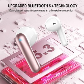 Wireless Earbuds, Bluetooth Headphones,in Ear Earbuds with ENC Noise Cancelling Mic, IP7 Waterproof Wireless Ear Buds HiFi Stereo