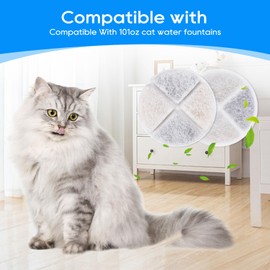 MyfatBOSS Cat Water Fountain Filters, 12 Pack Cat Filters, Cat Water Fountain Filter Replacement Compatible with 101oz Cat Water Fountain
