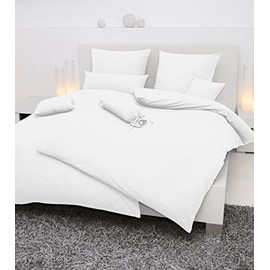 Janine Design Piano Mako Soft Seersucker Bed Linen White Single Pillowcase 80 x 80 cm
