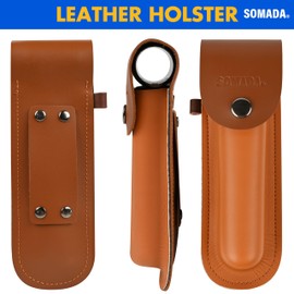 Bushcraft Hand Auger Wrench Set - Bushcraft Gear & Scotch Eye Wood Drill Peg, Survival Settler Tool Multitool with Leather Case for Bushcrafting & Camping, Mens Gifts for Christmas