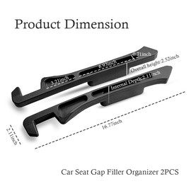 2PCS Deepened Design Car Seat Gap Filler Organizer,Soft Car Seat Side Gap Filler with Extension Slots & Invisible Charging Hole Design,Versatile No Drop Seats Guard Gap Fillers