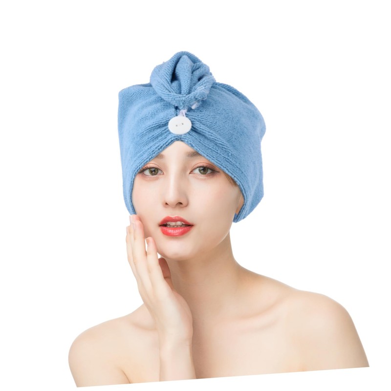 FOMIYES Hair Drying Towel Wrap Super Absorbent Microfiber Head Wrap
