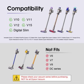 2 Pack Trigger Lock fits for Dyson Vacuum — Adhesive Power Button Clip ON/OFF Switch Lock Attachment; Fits Most Models V15/V12/V11/V10 (Not for V6/V7/V8) — Relieves Finger Pain from Keeping Pressed