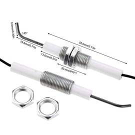 MENSI 11.8” Universal LP Propane Natural Push Button Piezo Igniter Kit for Gas Grill,Range,Heater,Stove Spaker Generator Ignition Set 2PCS/Lot