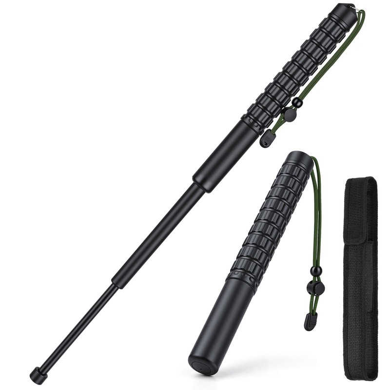 Bastón Retráctil, Bastón de Supervivencia 26‑64 cm con Mango Antideslizante, Material