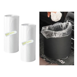 Yourkar 2Packs Trash Liner Refills (60 Count), Watertight Thickened Mini Trash Can Bags, Transparent Desktop Trash Bin Liners Garbage Bags for Cars Office Home, Car Accessories