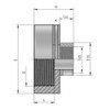 REKUBIK Reducing Sleeve 2 x Internal Thread Size 3/4 Inch