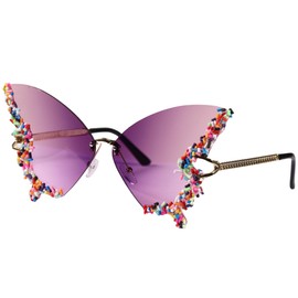Party Sunglasses Butterfly Sun Glasses Gifts for Womens Retro Classic Wedding Rave Accessories UV Blocking Eyewear