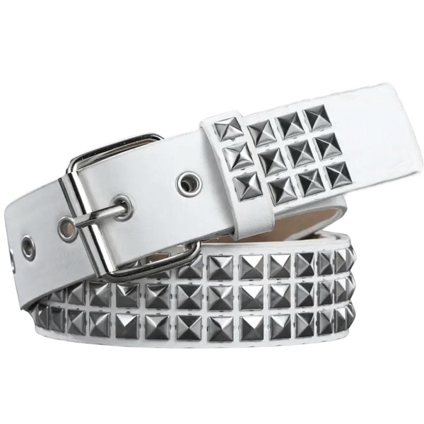 Ulekuke Metal Punk Rock Rivet Studded Belt for Women Men,