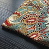 Paisley Flower Throw Pillow Cover Traditional Ethnic Floral Red Teal