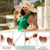 Casuallined 5 Pcs Women Straw Beach Hat Set with Straw