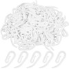 Stadux Curtain Hooks Plastic White Pack of 100, 2.8x1.2cm, Premium