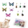 SONGWAY Cat Toy Replacement 5 Butterflies, 5 Small Flying Bugs