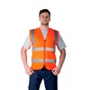 Portwest Unisex Hi-Vis Zipped Vest, Orange, S