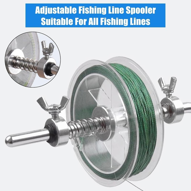 Risegun Fishing Line Reel with Spool Counter - Portable &