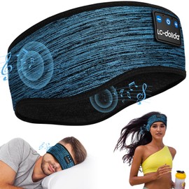 LC-dolida Boho Sleep Headphones Headband, Wireless Womens Headbands Over Ear Bluetooth Headphones