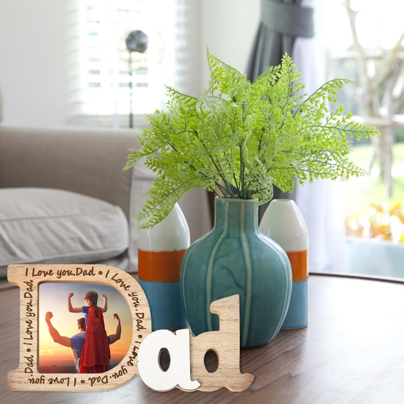 Dad Photo Frame – I Love You Dad Wooden Daddy