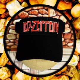LED ZEPPELIN ROCK BAND GOLF AND TENNIS SUN VISORS BLACK HAT ADJUSTABLE