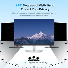 MOBDIK Removable Computer Privacy Screen 21.5 Inch for 16:9 Ratio Monitor, Anti Glare Blue Light Filter, Anti-Spy, Eye Protection