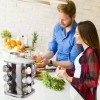 Molin Porta Especieros De Cocina Acero Inoxidable Gira 12 Frascos