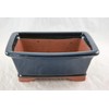 Rectangular Glazed Bonsai Pot, Cactus & Succulent Planter with Mesh