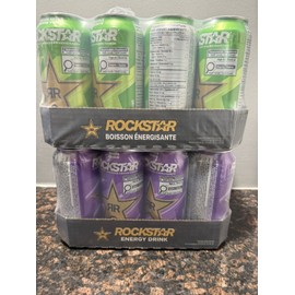Rockstar Revolt Grape Energy Drink 16oz Each 12 Cans And Revolt Green Apple