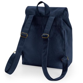 noTrash2003 Small City Backpack Made of 340 g Heavy Canvas Organic Cotton with Drawstring Closure and Press Stud in 5 Colours 22 x 30 x 12 cm 5 Litre Volume, navy