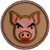Spazzy Pig Patrol Patch - 2" Diameter Round Embroidered Patch