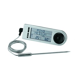 RÖSLE Bratenthermometer digital, Hochwertiges Thermometer zur Bestimmung der idealen Fleischkerntemperatur auf dem Grill oder im Backofen, -20 °C bis 250 °C, mit Magnethalterung, Edelstahl 18/10