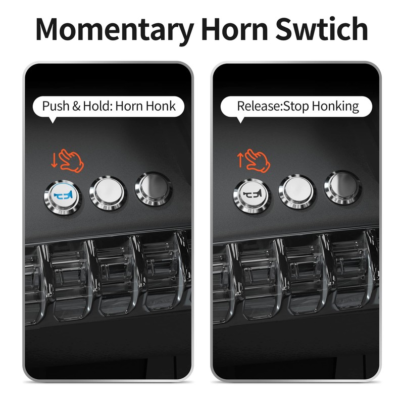 DaierTek Horn Button Switch 12 Volt Momentary Push Button Switch